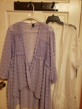Two Kimonos Lavender/White